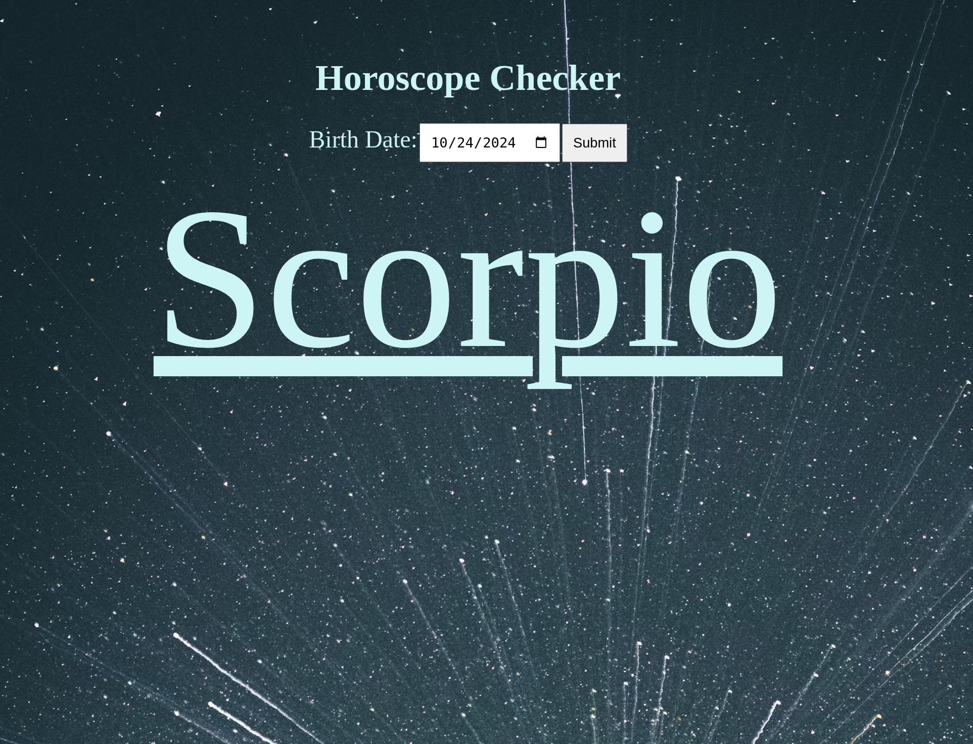 Horoscope Identifier